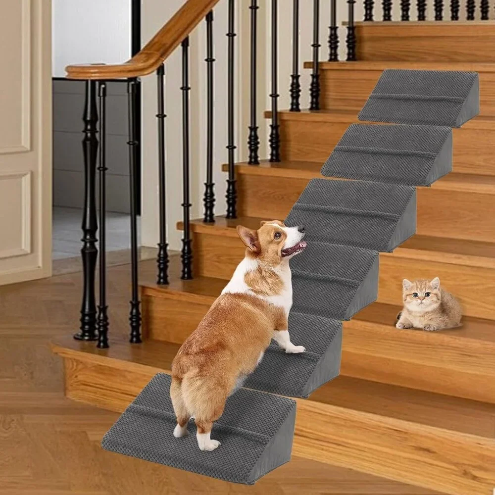 2026 Upgrade Non-Slip Dog Ramps/Stairs for Staircase 6 Pack